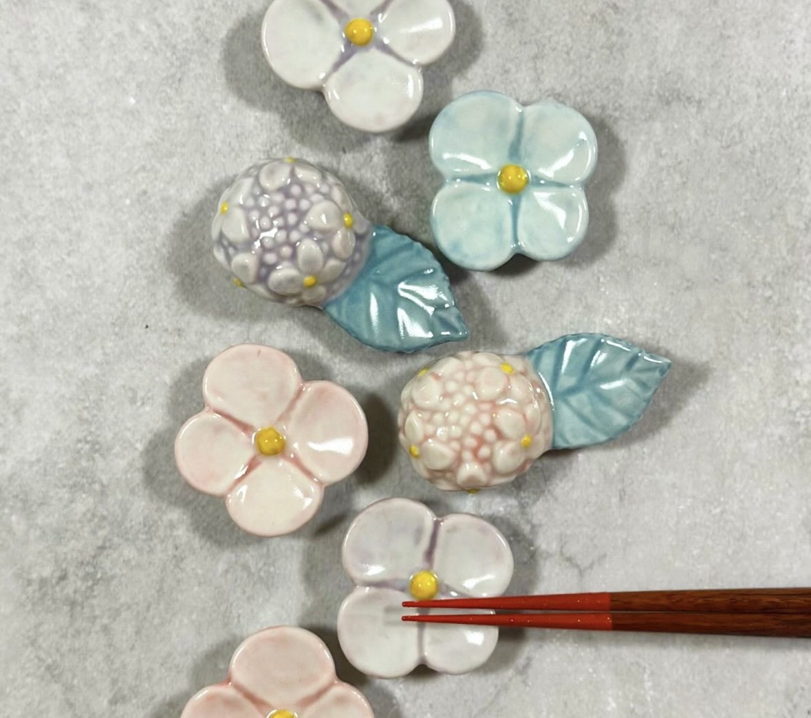 紫陽花箸置き